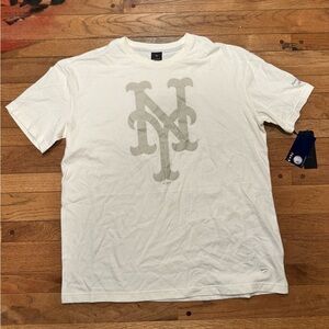 NY Mets Signature Collection Tonal Logo Tee Shirt White XL NWT MLB